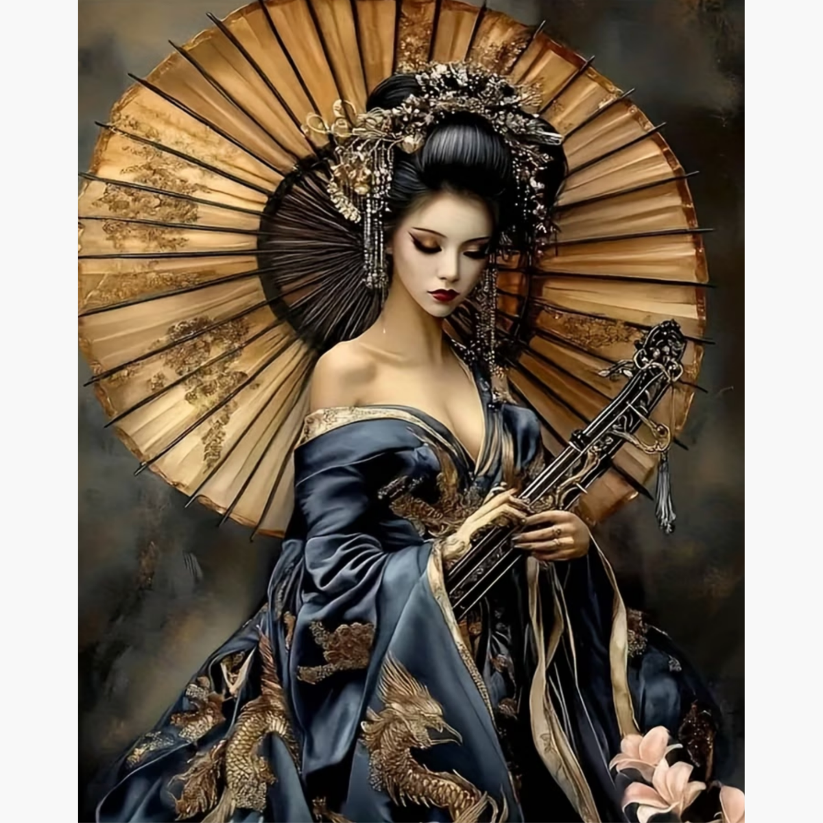 Broderie Diamant - Princesse samouraï