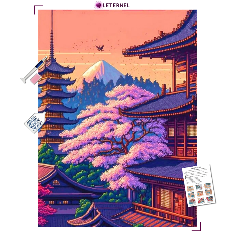 Broderie Diamant - Quartier traditionnel japonais