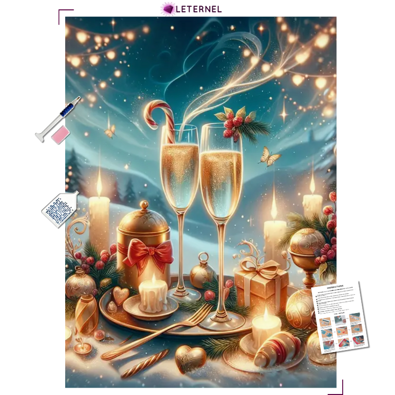 Broderie Diamant - Réveillon