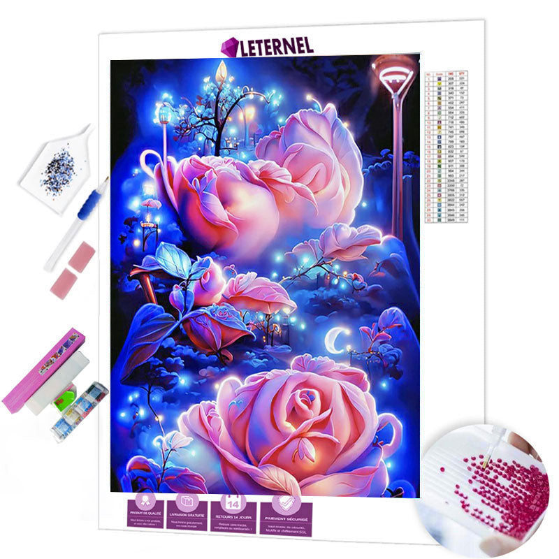 Broderie Diamant - Roses magiques