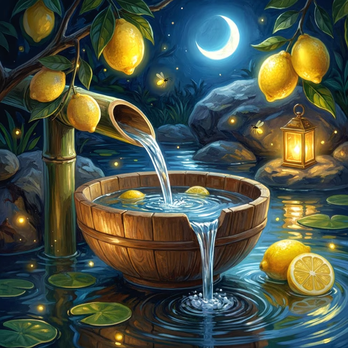 Broderie Diamant - Ruisseau citrons