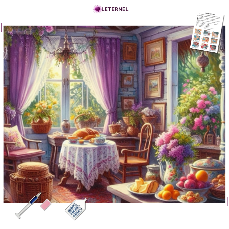 Broderie Diamant - Salle à manger