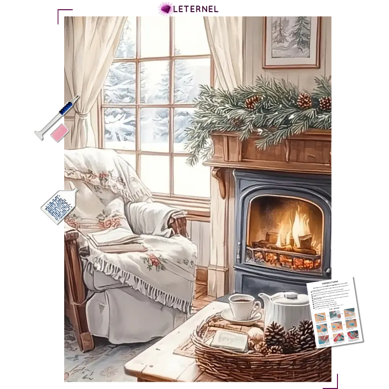 Broderie Diamant - Salon cosy