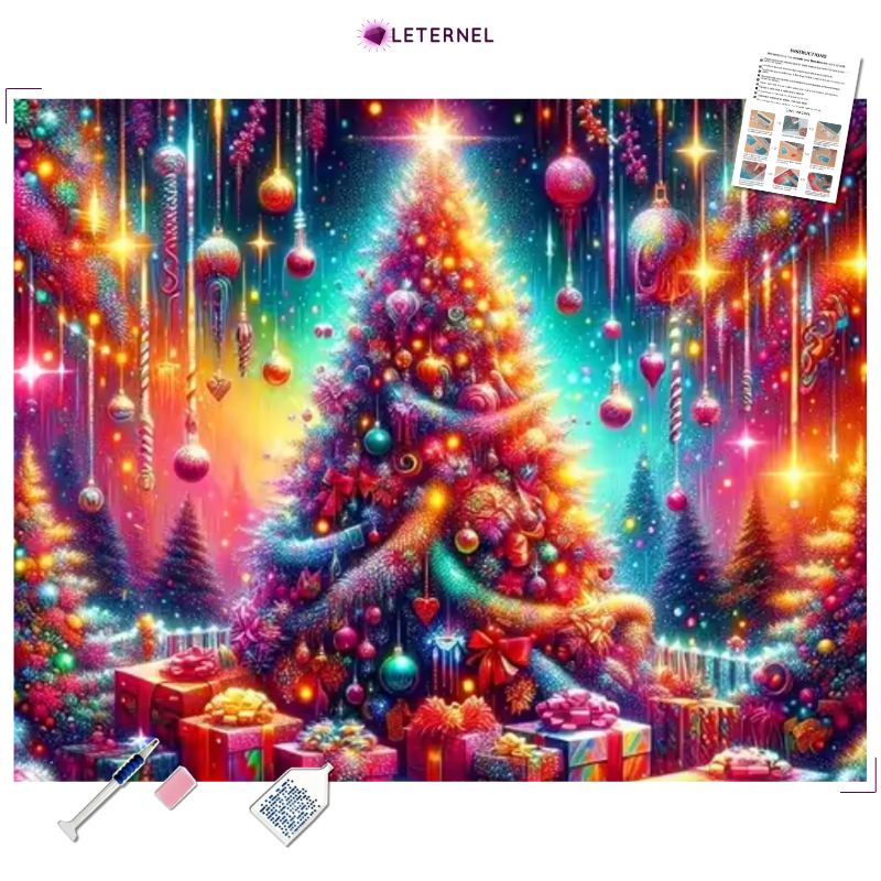 Broderie Diamant - Sapin majestueux