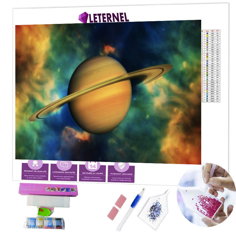 Broderie Diamant - Saturne
