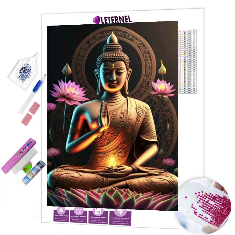 Broderie Diamant - Statuette de bouddha
