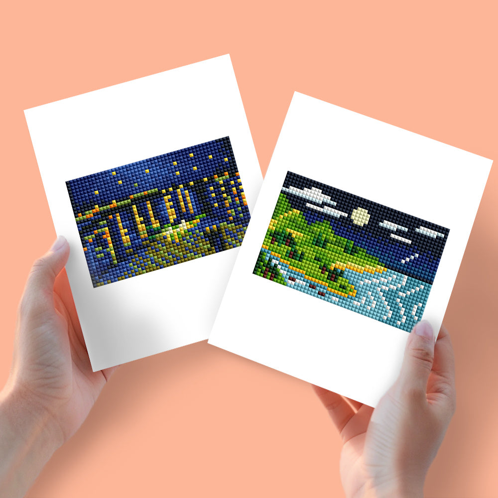 Mini broderie diamant x2 - Paysages