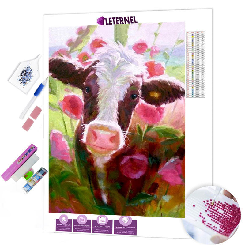 Broderie Diamant - Tableau vachette