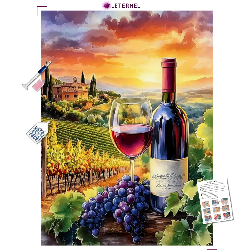 Broderie Diamant - Terrain vignoble