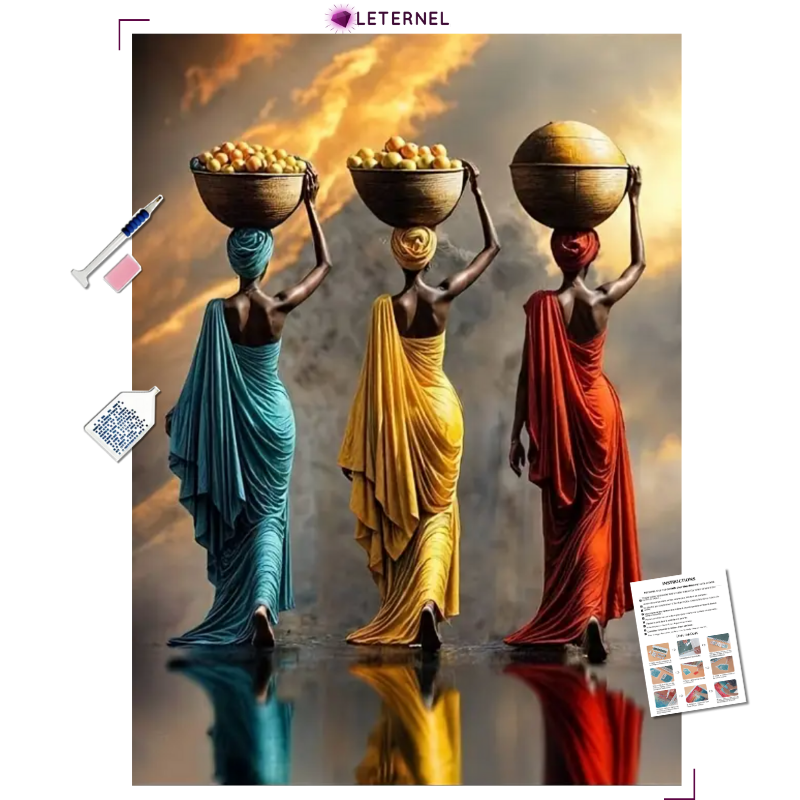 Broderie Diamant - Trio africaines