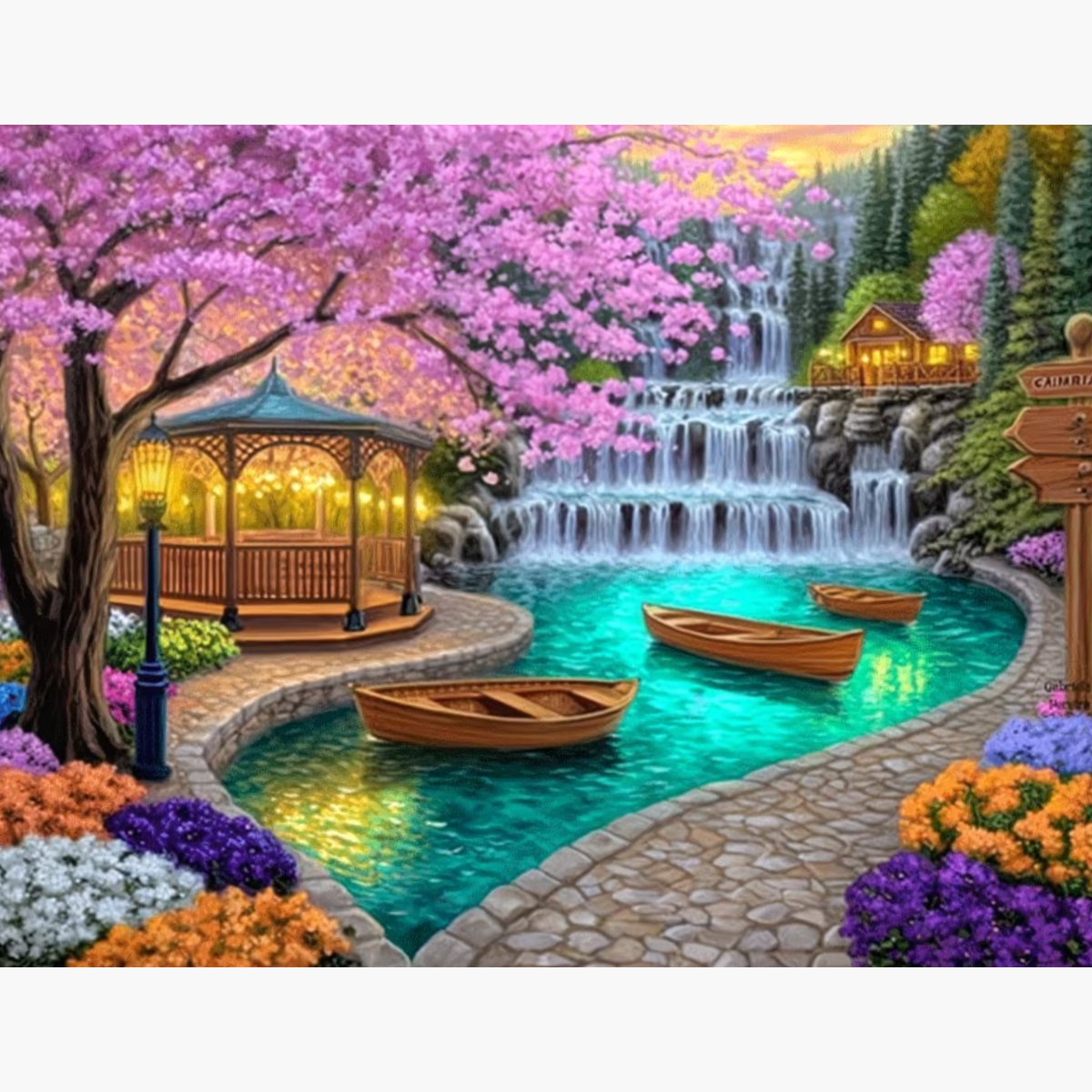 Broderie Diamant - Trio barques