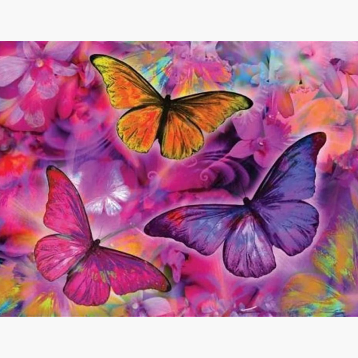 Broderie Diamant - Trio papillons