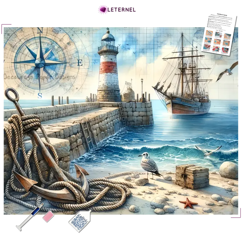 Broderie Diamant - Univers marin
