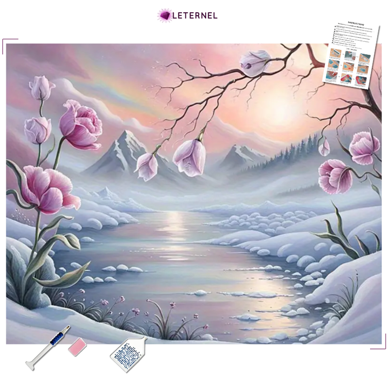 Broderie Diamant - Vallée  glacée