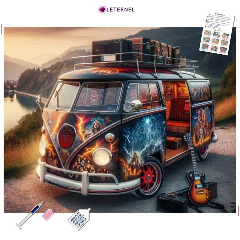 Broderie Diamant - Vase pastel