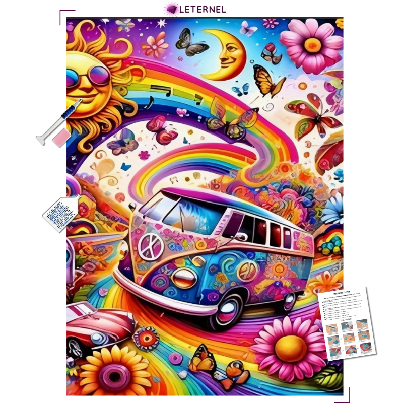 Broderie Diamant - Van multi couleurs