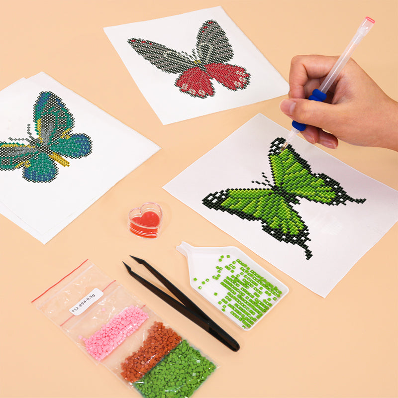 Mini broderie diamant x4 - Papillons