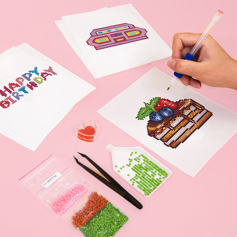 Mini broderie diamant x6 - Anniversaire