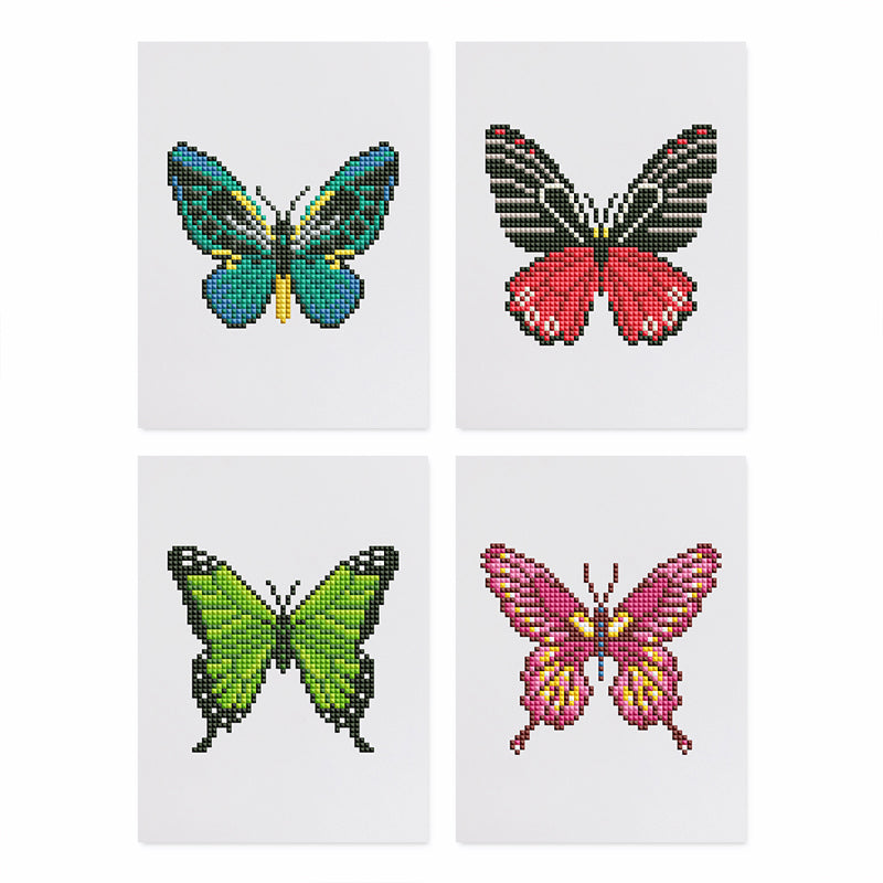 Mini broderie diamant x4 - Papillons
