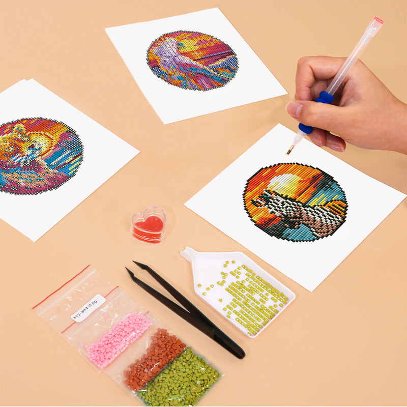 Mini broderie diamant x4 - Animaux