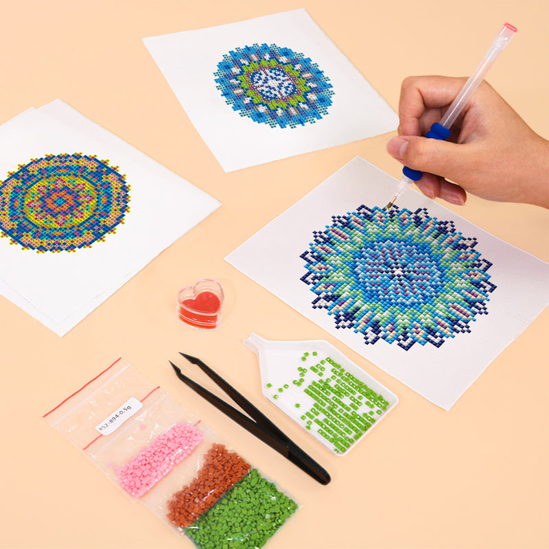 Mini broderie diamant x4 - Mandalas