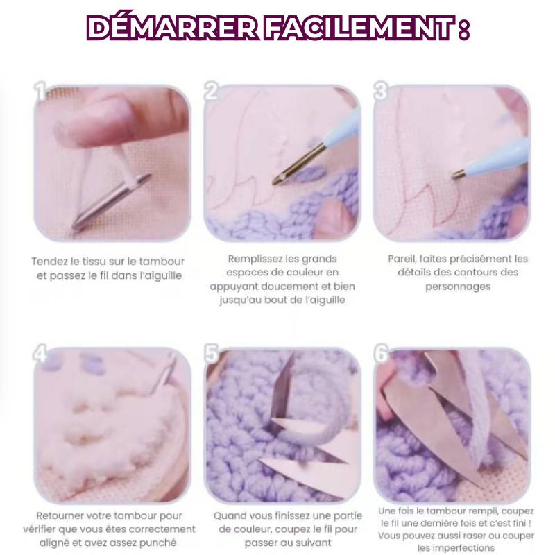 Punch Needle - Coeur