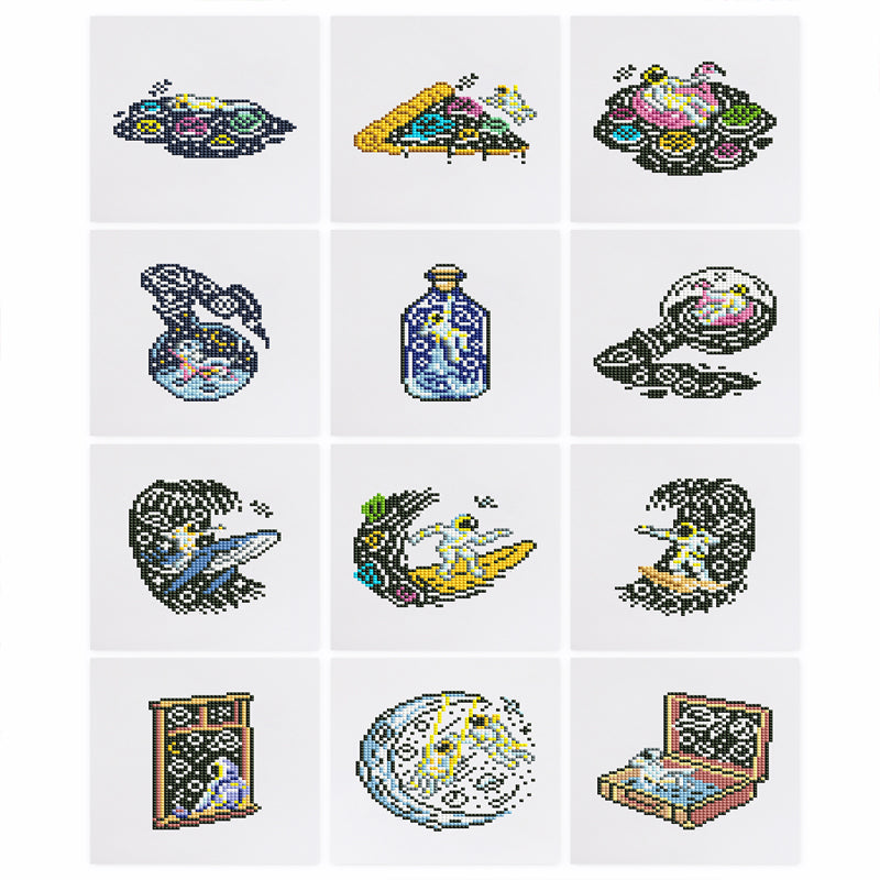 Mini broderie diamant x12 - Divers