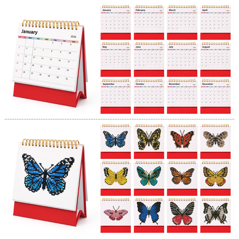 Calendrier Diamond Painting – Édition Papillon 2026