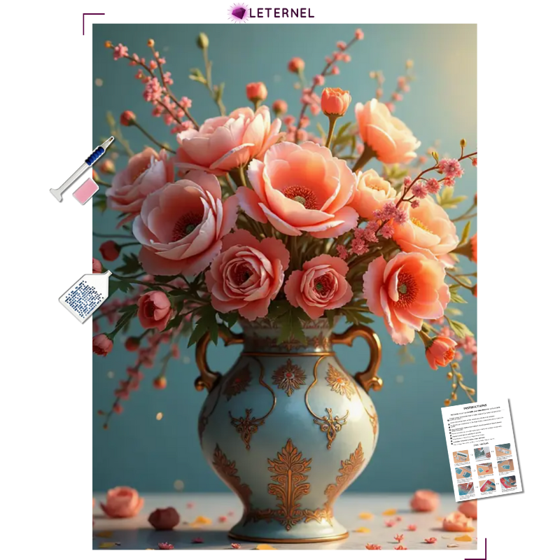 Broderie Diamant - Vase impérial