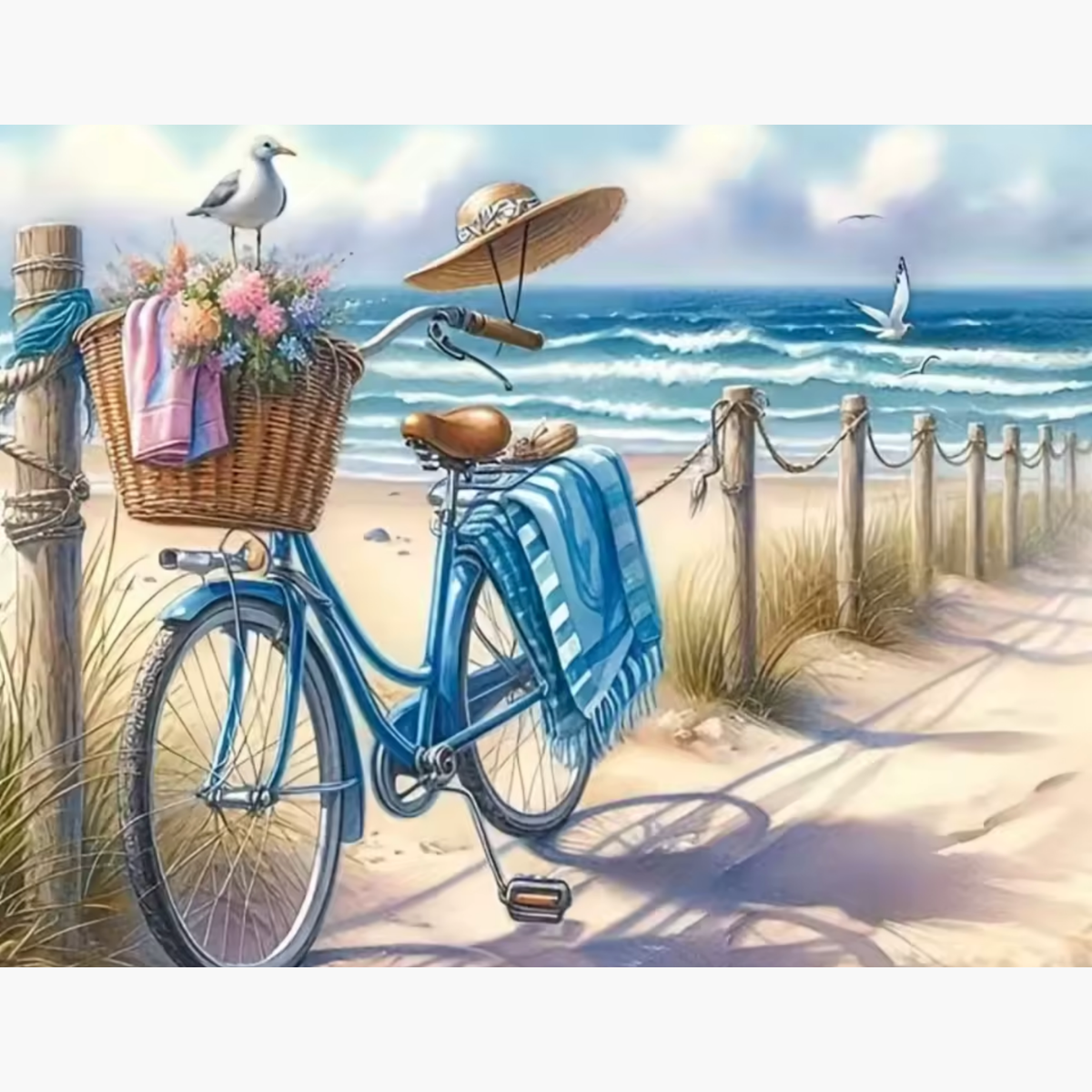 Broderie Diamant - Vélo plage