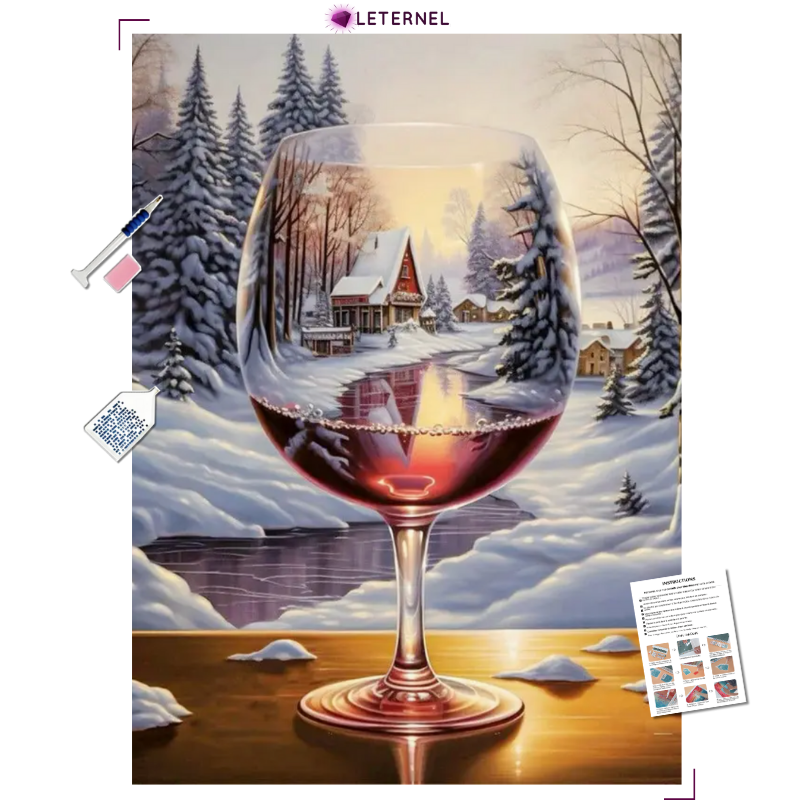 Broderie Diamant – Verre hiver