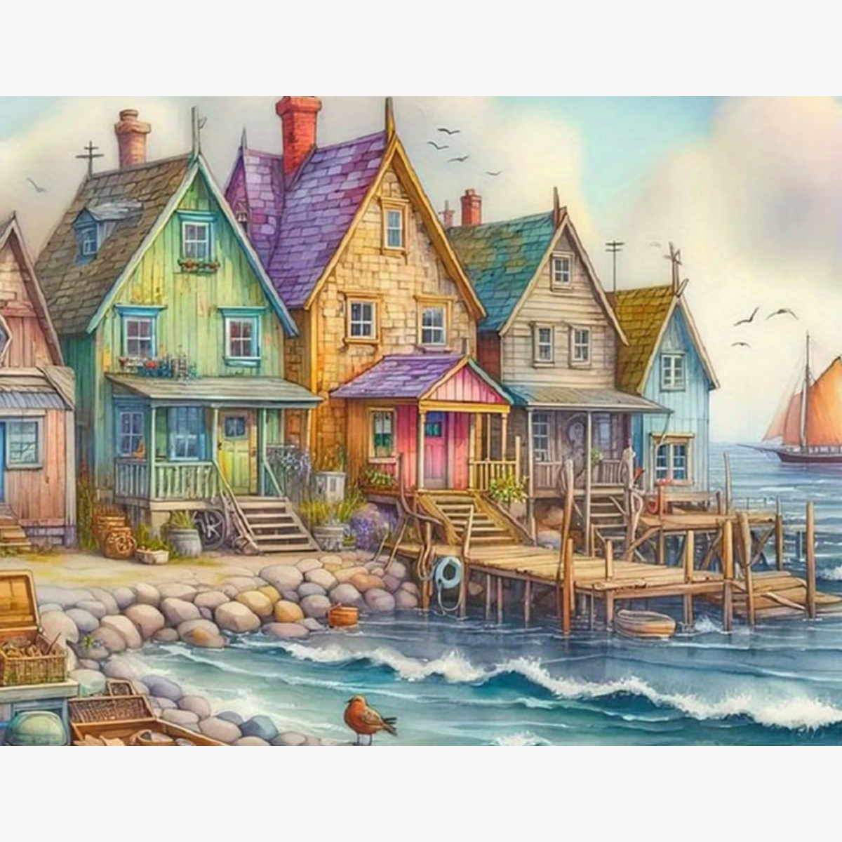 Kit Diamond Painting – Village pêcheur | LETERNEL
