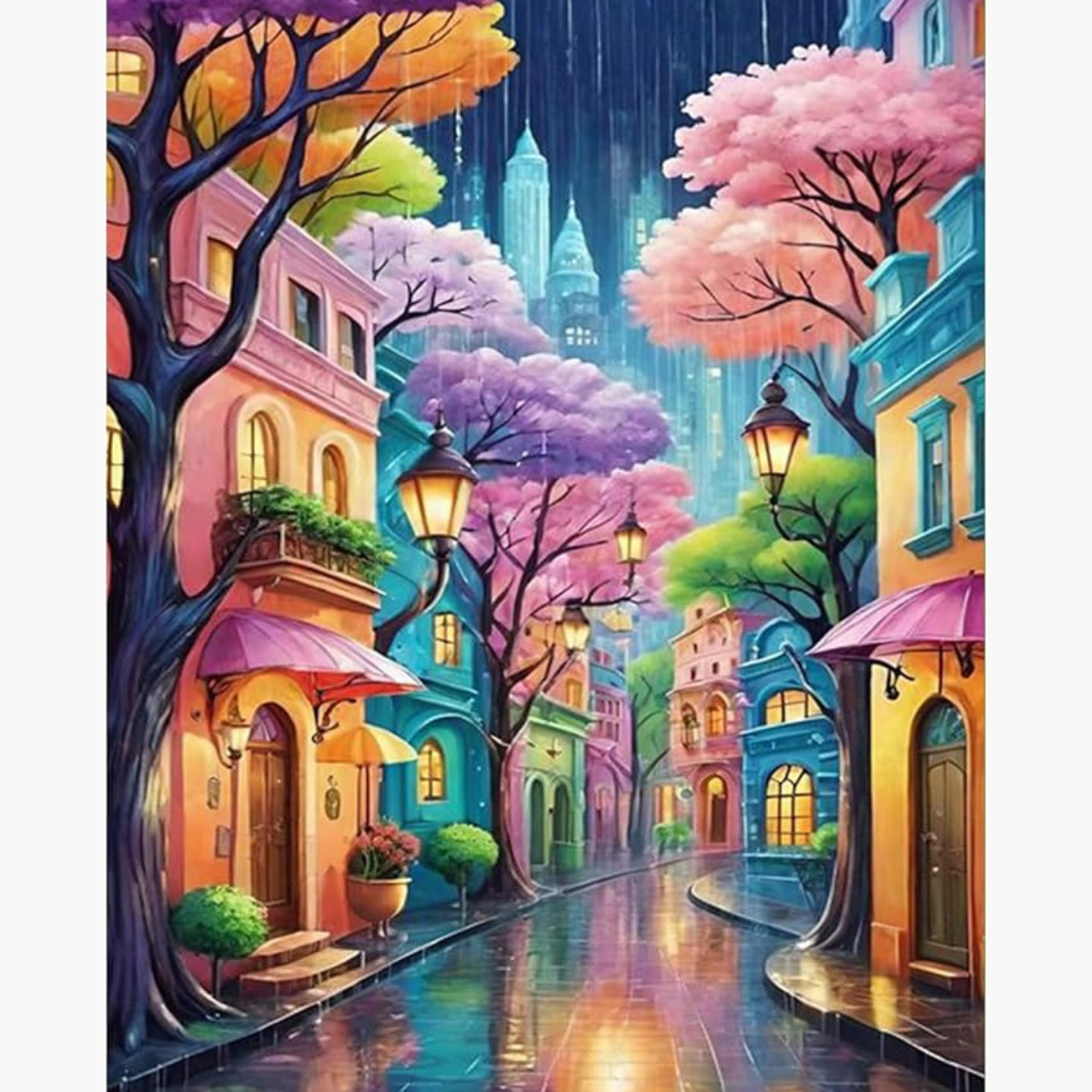 Broderie Diamant Ville colorée – Kit complet broderie diamant | LETERNEL