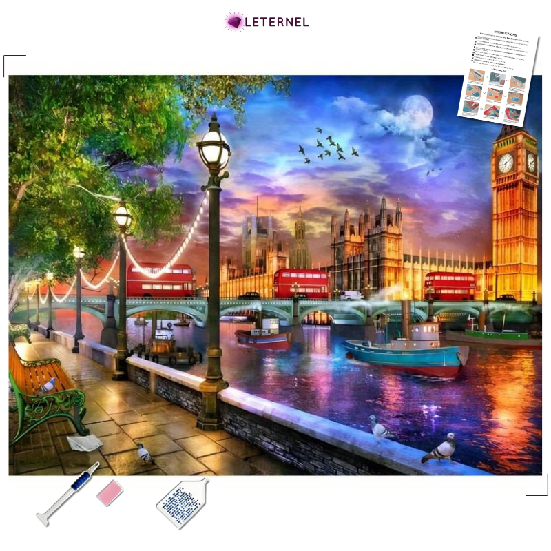 Broderie Diamant - Vue Londres