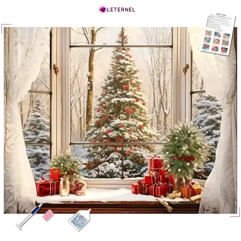 Broderie Diamant - Vue sapin
