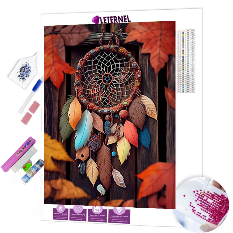 Broderie Diamant - Attrape-rêve automnal
