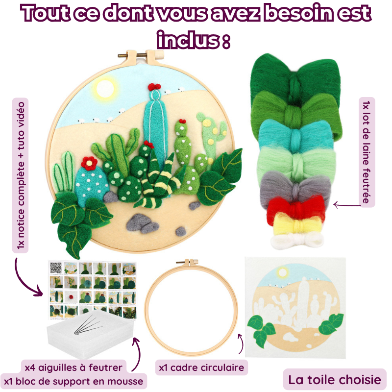 Feutrage à l'aiguille - Lettre C