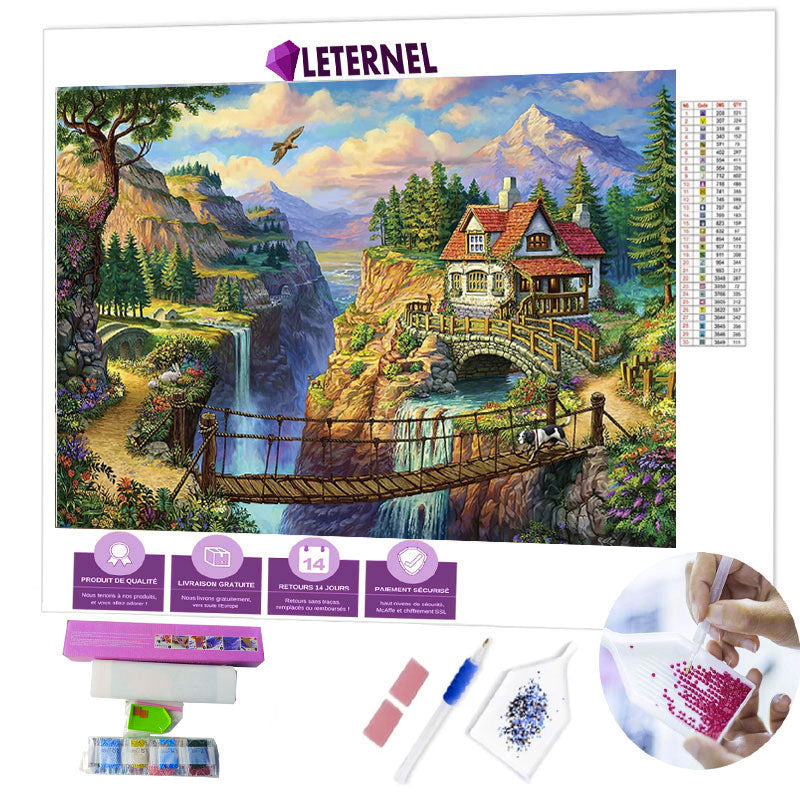 Broderie Diamant - Maison canyon