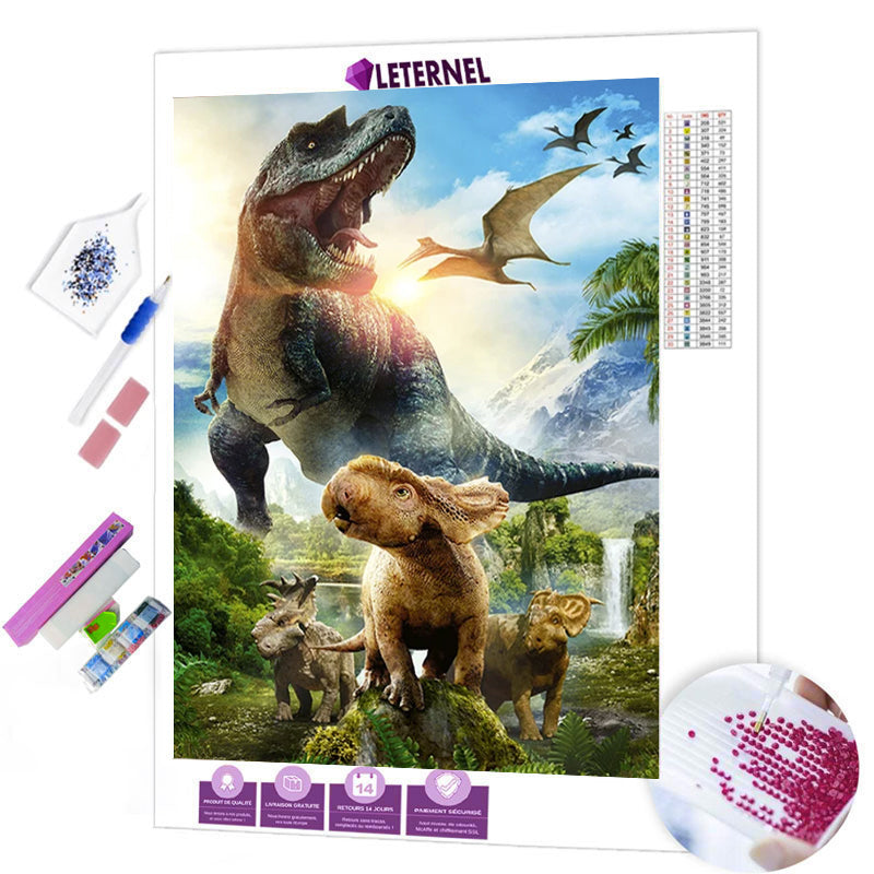 Broderie Diamant - Parc dinosaures