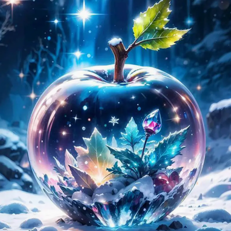 Broderie Diamant - Pomme cristal