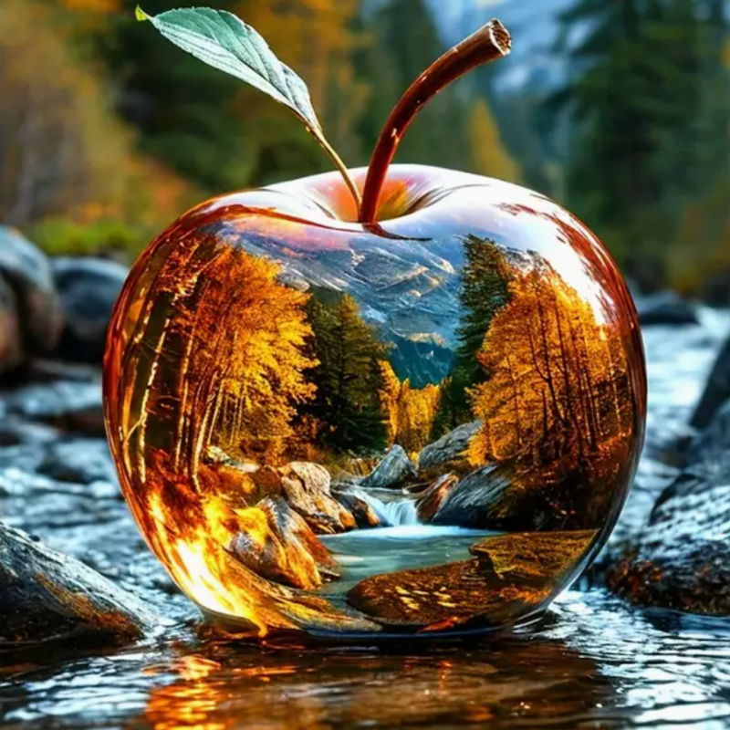 Broderie Diamant - Pomme riviere