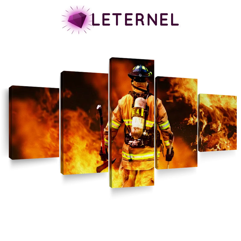 Broderie Diamant - Multi panel - Pompier