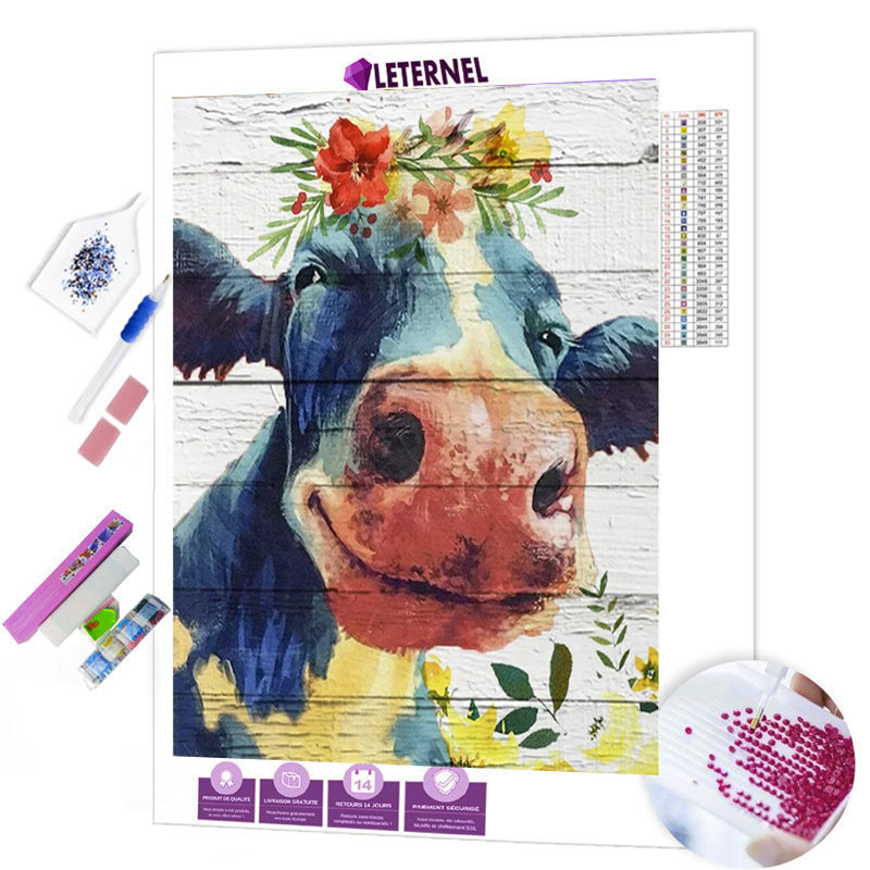 Broderie Diamant - Smile vache
