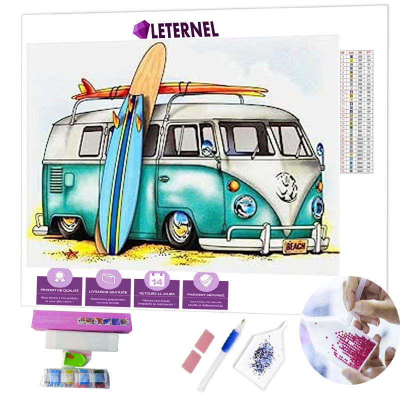 Broderie Diamant - Van plage
