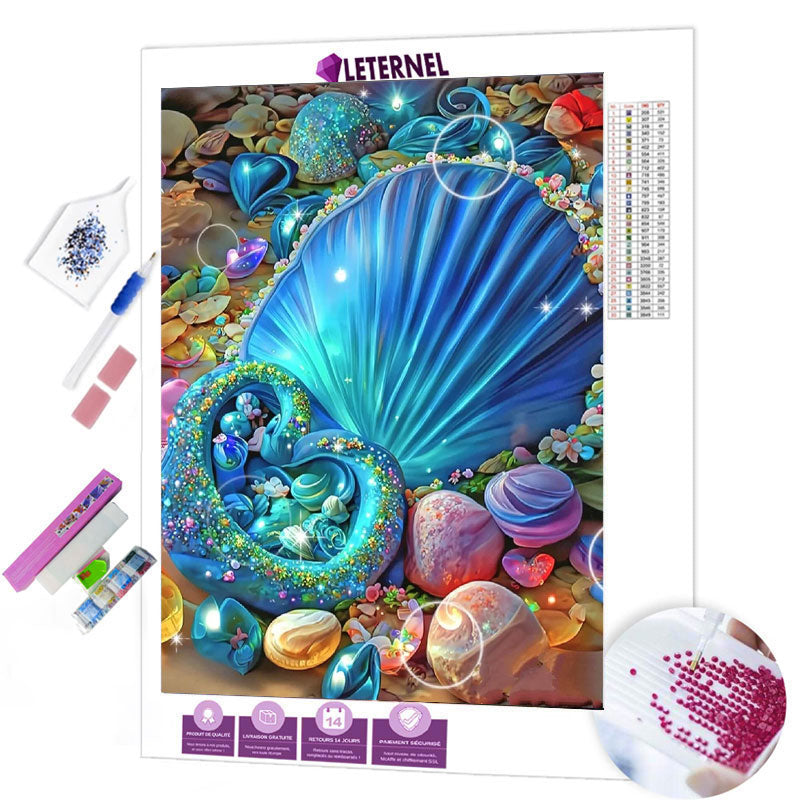 Broderie Diamant - Coquillages scintillant