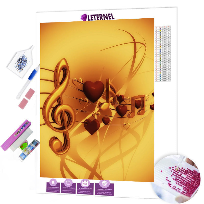 Broderie Diamant - Note de musique