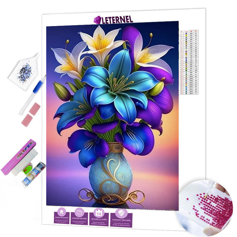 Broderie Diamant - Bouquet iris