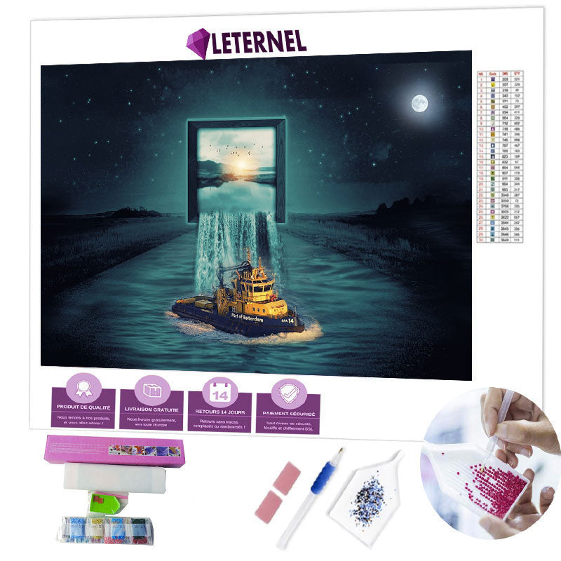 Broderie Diamant - Tableau cascade