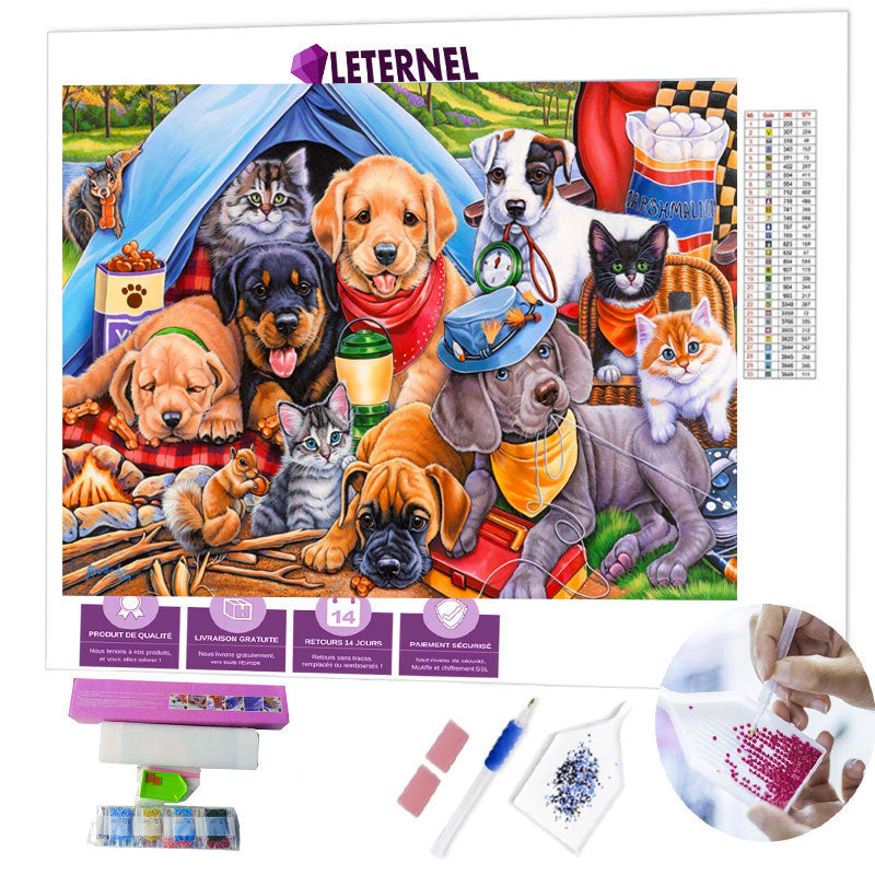 Broderie Diamant - Chiens et chats