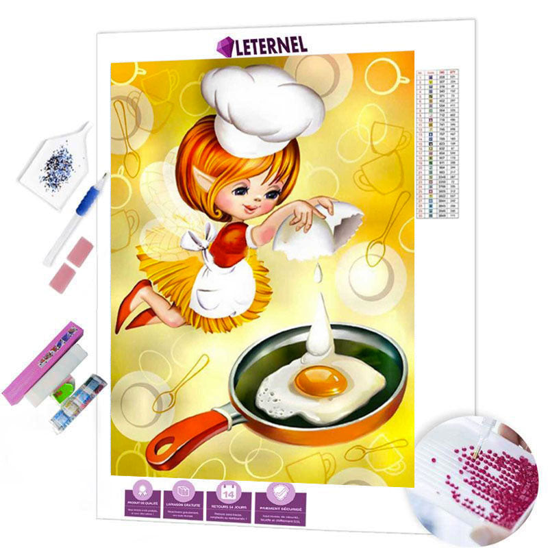 Broderie Diamant - Cuisinière elfe